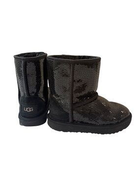 UGG Classic Sequin Mini Mirror Ball Short Boots in Black